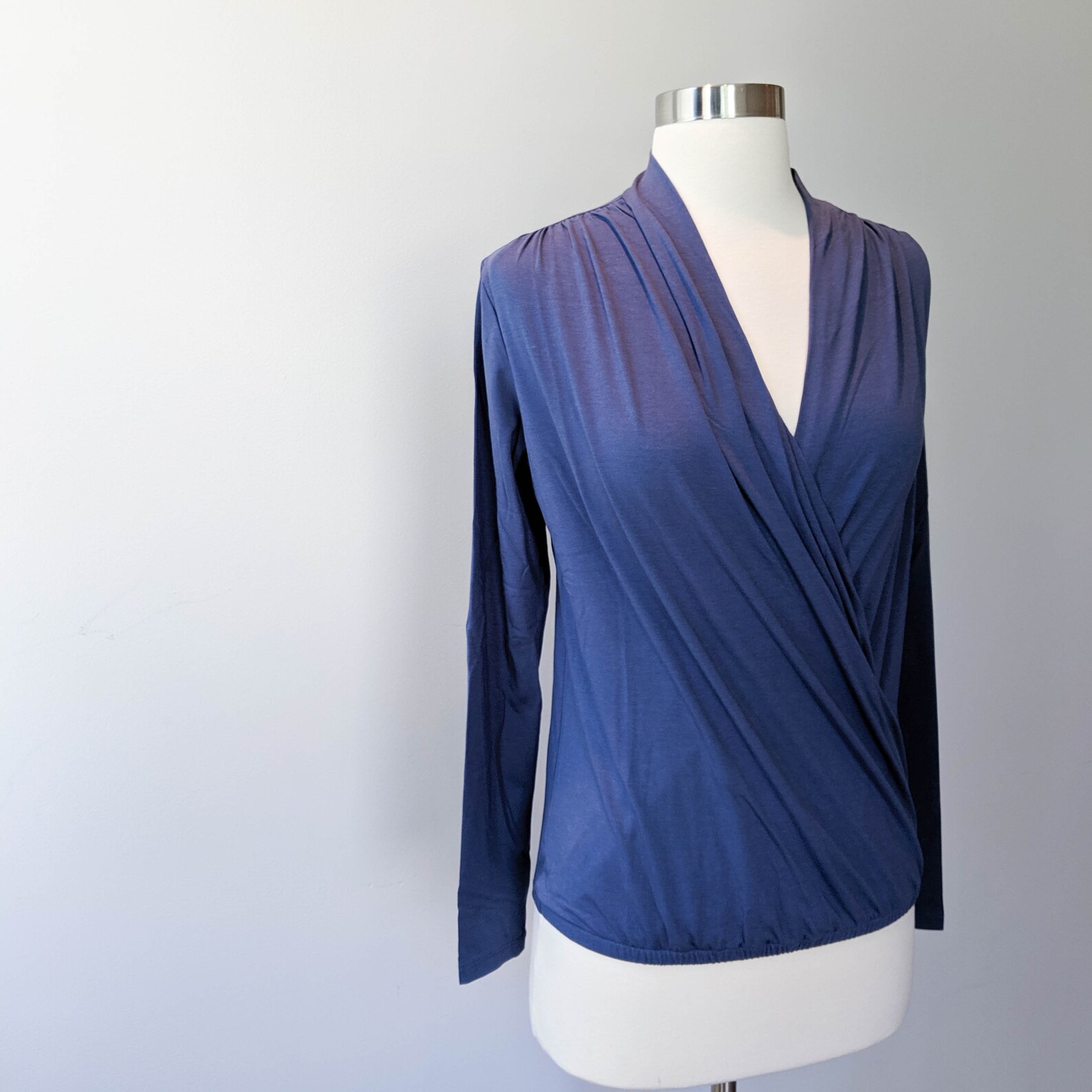 Yoga Wrap Top Long Sleeve Wrap Top Organic Cotton Tshirt Etsy