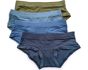 Biancheria intima morbidissima, slip da donna, intimo naturale, cotone biologico, slip in bambù, slip in jersey tinta unita, colori arcobaleno, biancheria intima per adolescenti