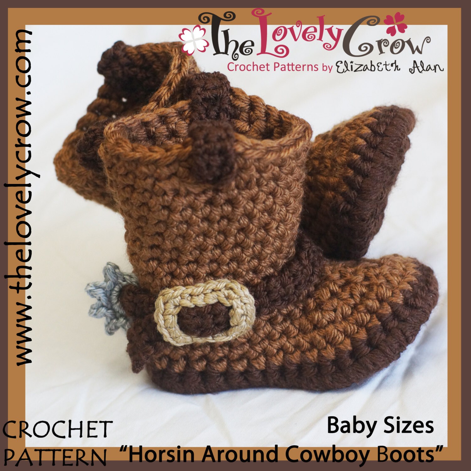 Baby Crochet Pattern Cowboy Boots Etsy