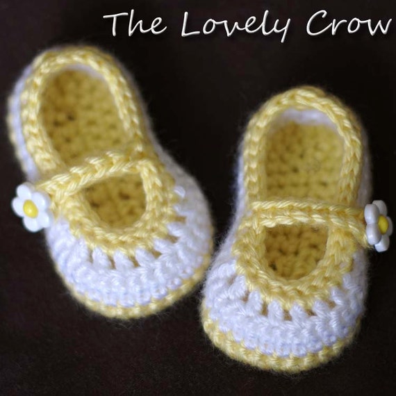 Knit Baby Girls Tea Party Mary Jane Shoes Booties 4 Sizes Handmade Crochet