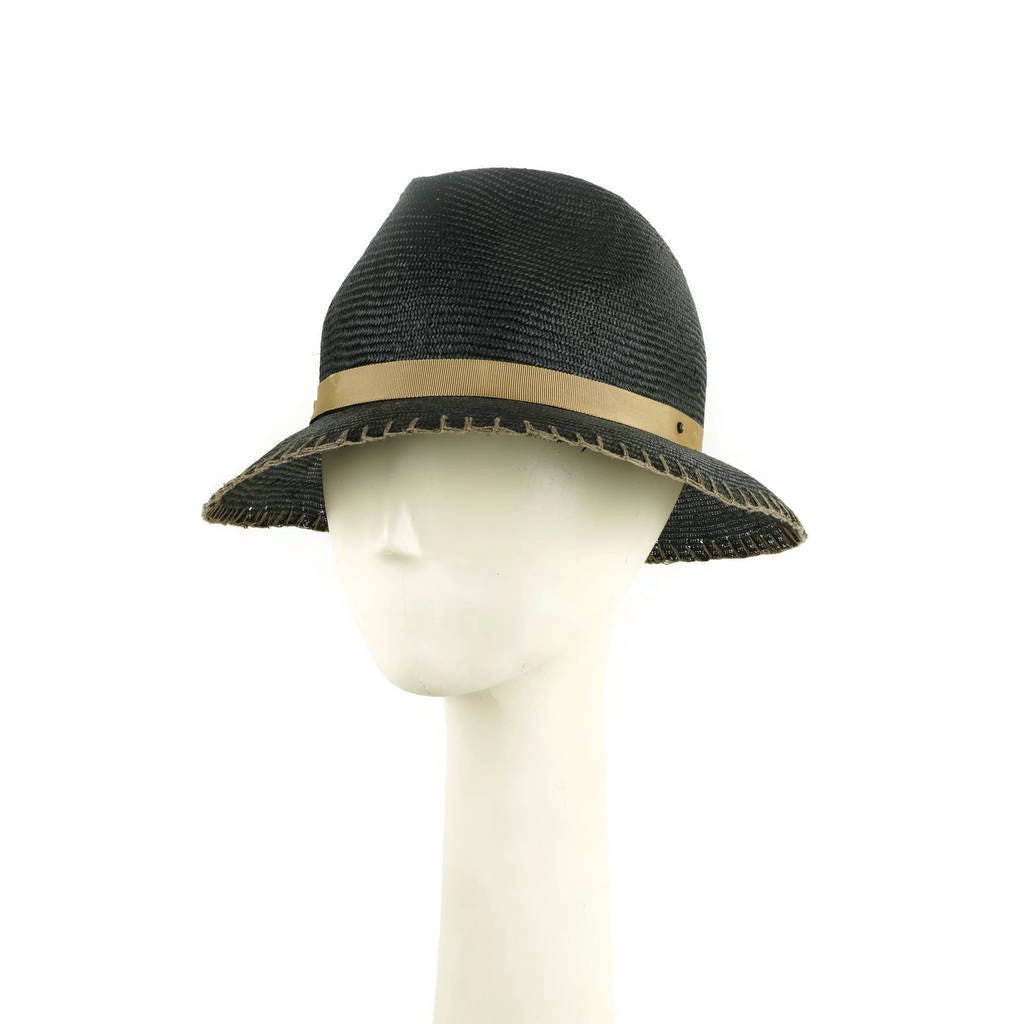 Black Straw Hat Black Hat Straw Fedora 
