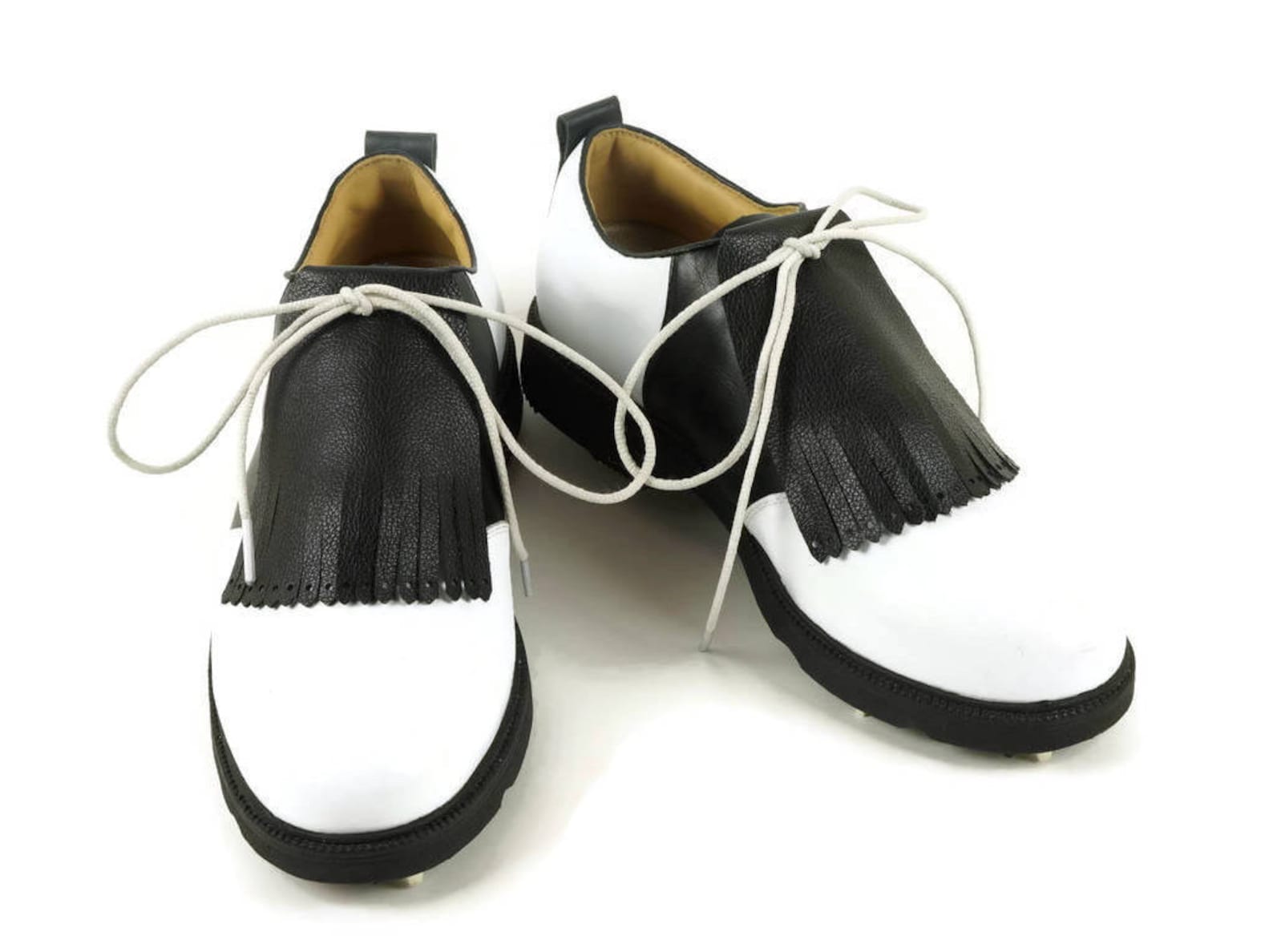 Black Leather Kilties for Mens Golf Shoes, Leather Shoe Fringes, Golf Gift for Dad, Golf Stuff