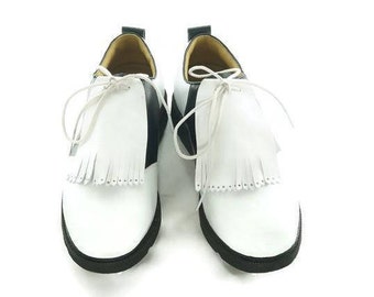 White Kilties for Mens Golf Shoes, Shoe Fringes, Best Golf Gift, Golf Gift for Men, Presents for Dad, Gifts for Golfers, Golf Presents