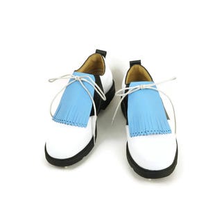 Dark Baby Blue Kilties for Mens Golf Shoes, Swing Dance Shoes, Golf Accessories, Mens Golf Shoes Kilties, Golf Gift Ideas, Shoe Fringes image 1