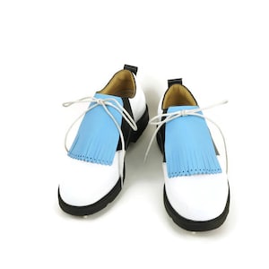 Dark Baby Blue Kilties for Mens Golf Shoes, Swing Dance Shoes, Golf Accessories, Mens Golf Shoes Kilties,  Golf Gift Ideas, Shoe Fringes