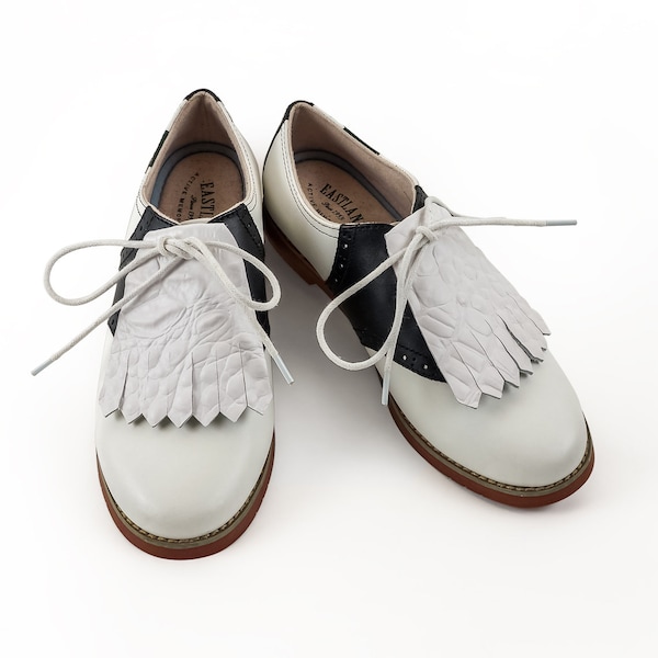 White Leather Shoe Fringes Golf Shoe Kilties Crocodile Alligator Shoe Decorations, Gifts for Golfers, Shoe Accessories, Golf Gifts