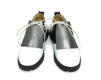 Gunmetal Leather Golf Shoe Kilties: Men's Shoe Tassels