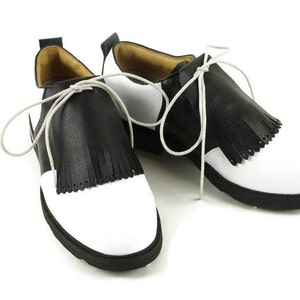 Black Leather Kilties for Mens Golf Shoes, Leather Shoe Fringes, Golf Gift for Dad, Golf Stuff, Golf Gifts for Men, Team Attire