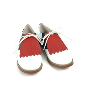 Red Kilties for Womens Golf Shoes, Saddle Shoes, Swing Dance Shoes, Golf Accessories, Gifts for Golfers, Shoe Fringes, Golf Shoe Accessories