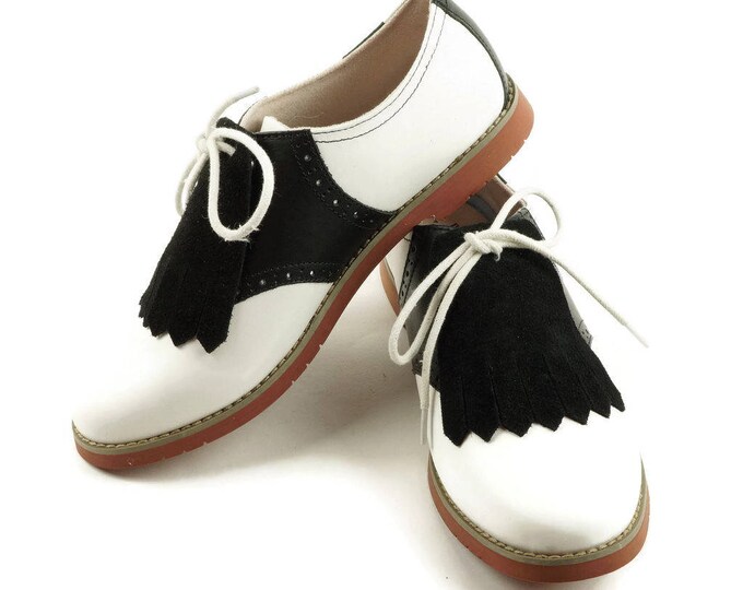 Black Suede Kilties for Womens Golf Shoes Black Kiltie 1950s Etsy