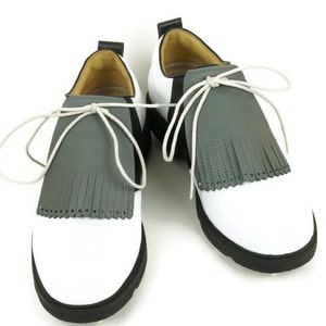 Dark Gray Kilties for Mens Golf Shoes, Lindy Hop, Swing Dance Shoes, Swing Shoes, Golf Gifts,  Golf Presents, Golf Stuff