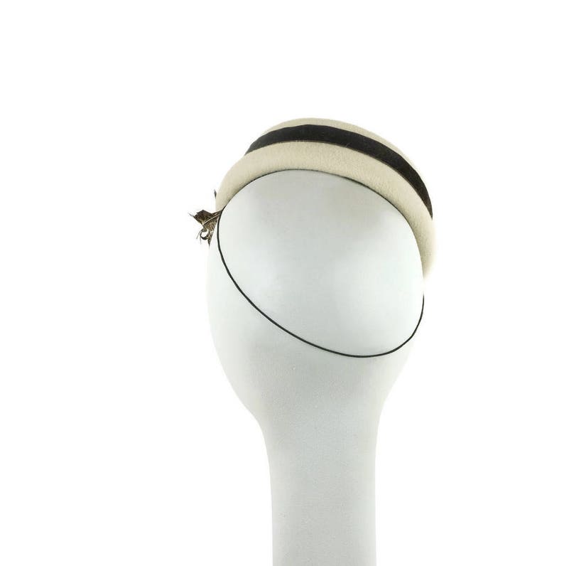 Womens Hat Church Hat Cream Hat Off White Fascinators Light Taupe Hat Ecru Wedding Hat White Hat Off Mother of the Bride Fascinator