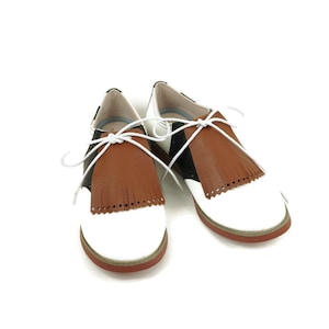 Tobacco Brown Kilties for Ladies Golf Shoes, Swing Dance Shoes, Leather Shoe Fringes, Golf Presents, Womens Golf Shoes, Shoe Accessories