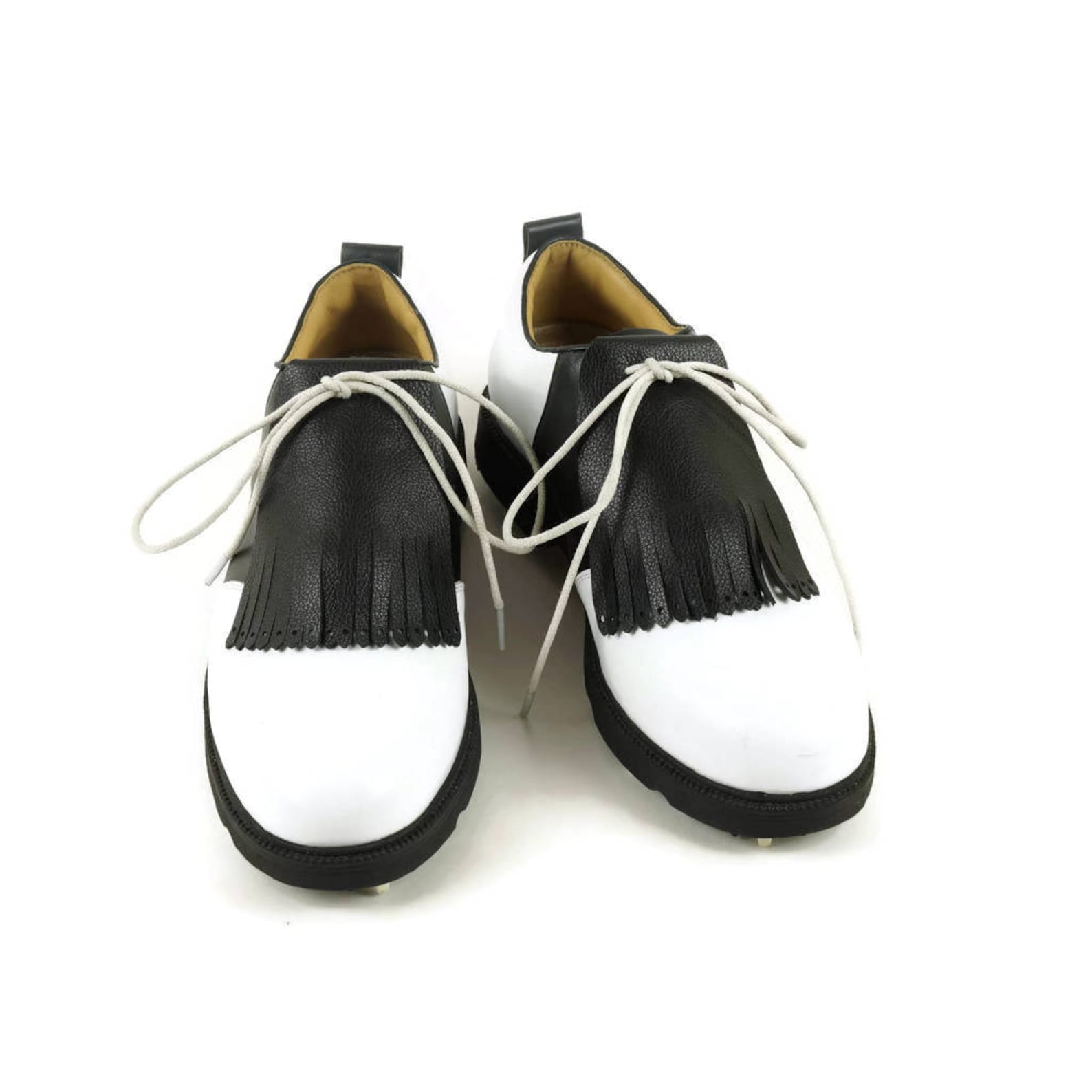Black Leather Kilties for Mens Golf Shoes, Leather Shoe Fringes, Golf Gift for Dad, Golf Stuff