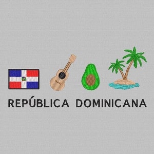Dominican Republic Embroidery, Dominican Republic Design Machine Embroidered, Instant Download, Embroidery Files, flag design, 3 Sizes