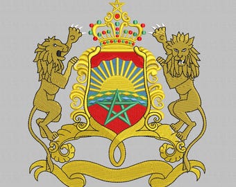 Morocco Symbol Embroidery Design, Logo File (Instant Digital Download)