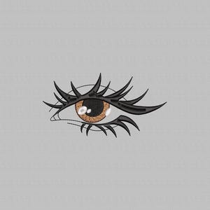 Eye Machine Embroidery Design, Women Eyes Embroidery File, Beautiful Women Eyes, Instant Download, Eyes Machine Embroidery Design, 4 Sizes