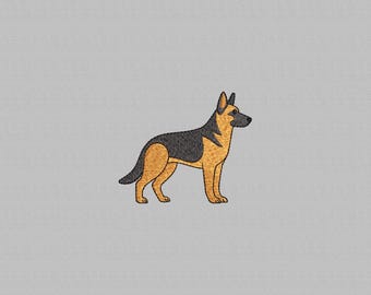 German Shepherd Embroidery Design: Dog Embroidery File (Digital Download) 4 Sizes