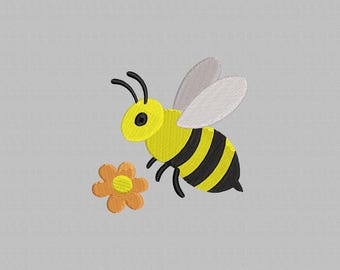 Honey Bee Machine Embroidery Designs: 4 Sizes (Digital Download)