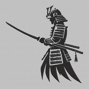 Samuraibroderidesign, japansk anime, 4 storlekar (digitala filer)