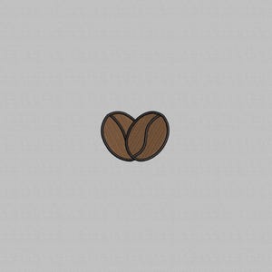 Coffee Beans Machine Embroidery Design, Mini Coffee Digital FIle, (Instant Download, 4 Sizes)