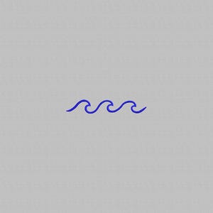 Wave Machine Embroidery Design, Ocean Waves Digital File (Instant Download, 4 Sizes)