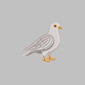 Diseño de bordado a máquina de paloma, patrón de bordado de paloma, diseño de bordado de paz, diseño de bordado de pájaro, archivo digital, 4 tamaños