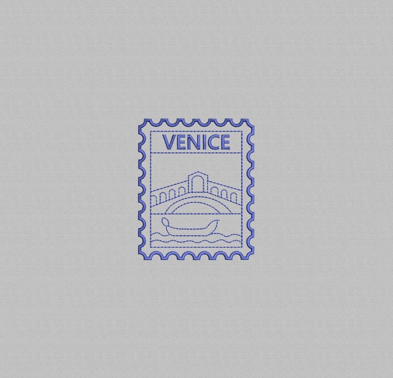 Venice Stamp Embroidery Design
