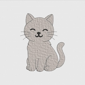 Cat machine embroidery designs, baby cat embroidery designs, animal embroidery design, embroidery files, Cute embroidery design, 4 Sizes