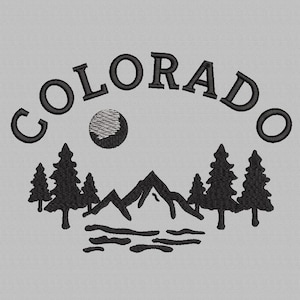 Colorado embroidery machine, Mountains embroidery , embroidery pattern, national park USA file, landscape design, nature design, 3 Sizes