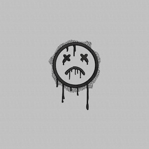 Dead face Emrboider Design, Sad Face Melting Embroidery, Sad Design, Melting Face Emoji Embroidery, Digital Download, 4 Sizes