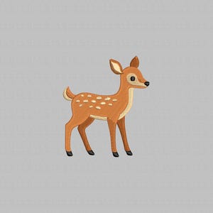 Fawn Embroidery Machine Design, Animal Embroidery File, Deer Fawn Embroidery Design, Digital File, Instant download, 4 Sizes