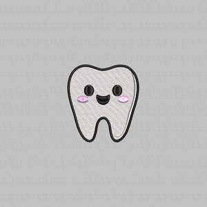 Tooth Embroidery design, Tooth mini  Embroidery File, Teeth Embroidery design, molar tooth Embroidery Pattern, Instant download, 4 Sizes