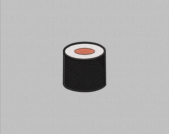 Sushi Maki Stickdatei, Maschinenstickerei: 4 Größen (Digitales Design)