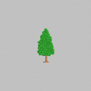 Tree Embroidery Design, Mini tree Machine Embroidery Pattern, Nature Scene Instant Download, Digital File, 4 Sizes