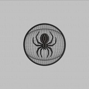 Spider Embroidery Design, Spider 3D Background Embroidery, Insect Embroidery File, Animal design, Machine Designs, Instant download, 4 sizes
