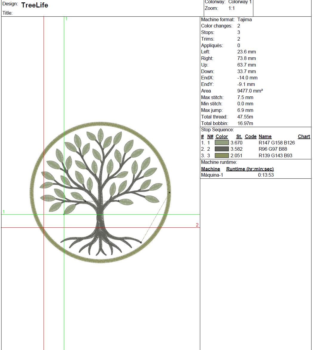 Tree of Life Embroidery Design, Machine Embroidery Pattern (digital ...