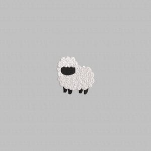 Sheep embroidery design, Mini animal embroidery designs, Sheep embroidery pattern, animal embroidery file, Instant digital download, 5 Sizes