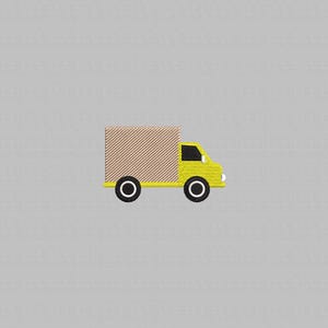 Delivery Truck Embroidery Design, Truck Embroidery, Truck Silhouette Embroidery File, Machine Embroidery Digital Files, 4 Sizes