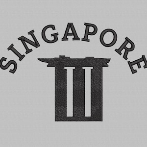 Singapore embroidery design, Singapore machine embroidery designs, embroidery file, trendy embroidery designs Cities digital , 3 Sizes