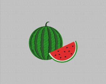 Watermelon Slice Embroidery Design: Fruit Embroidery Pattern (Instant Download, 4 Sizes