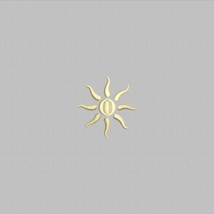 Sun embroidery design, Mini Sun machine embroidery designs, Summer embroidery pattern, embroidery files, small sun embroidery, 4 Sizes