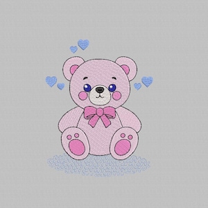 Baby Bear embroidery designs, Bearembroidery design machine, Baby boy embroidery pattern, Bear embroidery file, Instant download, 5 Sizes