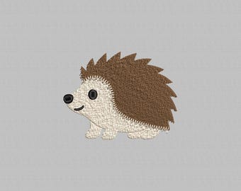Diseño de bordado de erizo, archivo de patrón de animal en miniatura (descarga digital)