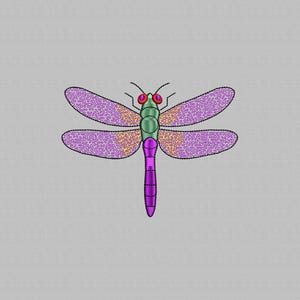 Dragonfly Machine Embroidery Design, Dragonfly Embroidery Files, Dragonfly Digital Embroidery pattern, Instant Download, 4 Sizes