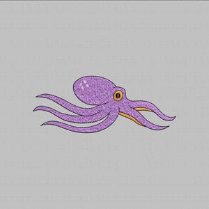 Octopus Machine Embroidery design, Ocean Embroidery file, Sea Animal Embroidery pattern, INSTANT DOWNLOAD, 4 Sizes