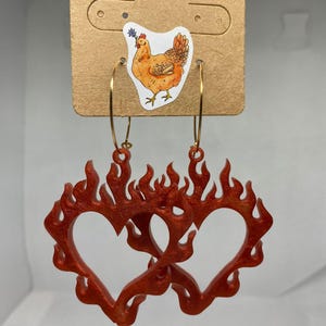 Resin Heart Earrings
