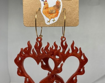 Resin Heart Earrings