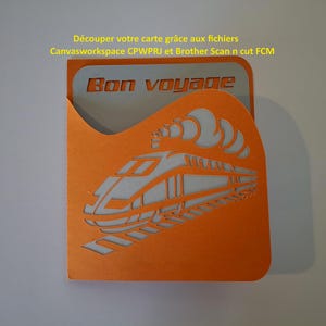 Découpe pour Carte Train TGV à vapeur - Fichier pour Brother Scan n cut CPRWJ + FCM