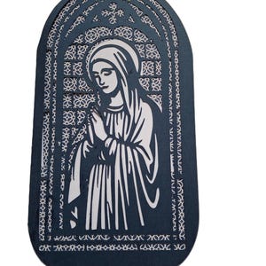 Recorte de cartão de vitral com Virgem Maria - Arquivo para Brother Scan n cut CPRWJ + FCM